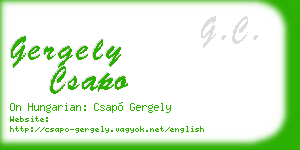 gergely csapo business card